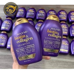 Bộ Dầu Gội và Dầu Xả Biotin Thick Full Biotin Collagen OGX Mỹ