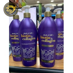 Bộ Dầu Gội và Dầu Xả Biotin Thick Full Biotin Collagen OGX Mỹ