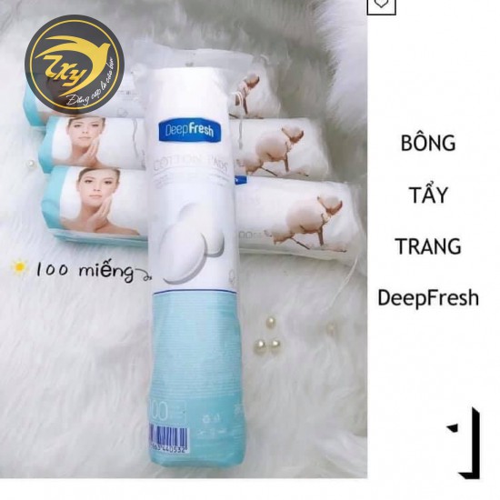 Bông tẩy trang Deep Fresh bịch 100 miếng