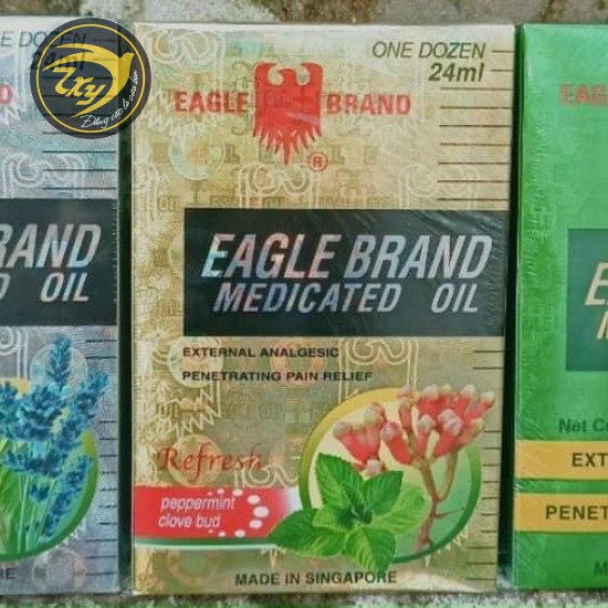 Dầu gió xanh Mỹ Eagle Brand Medicated Oil 24ml (Lốc 12 Chai)