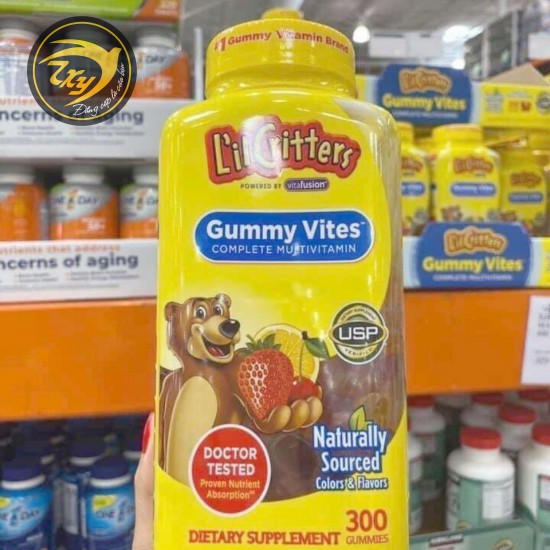 KẸO DẺO BỔ SUNG VITAMIN GẤU GUMMY BEAR L'IL CRITTERS LỌ 300 VIÊN