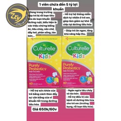 Men hỗ trợ tiêu hoá Probiotic Culturelle của Mỹ Hộp 60 Viên