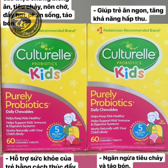 Men hỗ trợ tiêu hoá Probiotic Culturelle của Mỹ Hộp 60 Viên