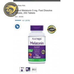 Viên ngậm Natrol Melatonin Sleep 5mg 250 viên