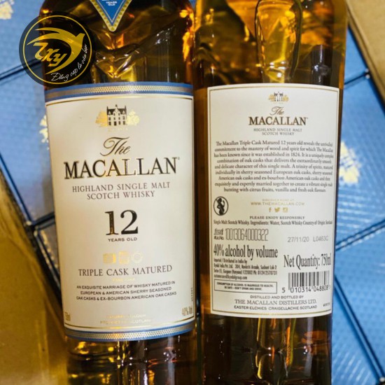 RƯỢU MACALLAN 12 TRIPLE CASK